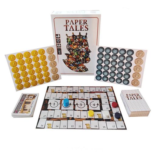 محتویات بسته بندی بازی فکری قصه های کاغذی (PAPER TALES)